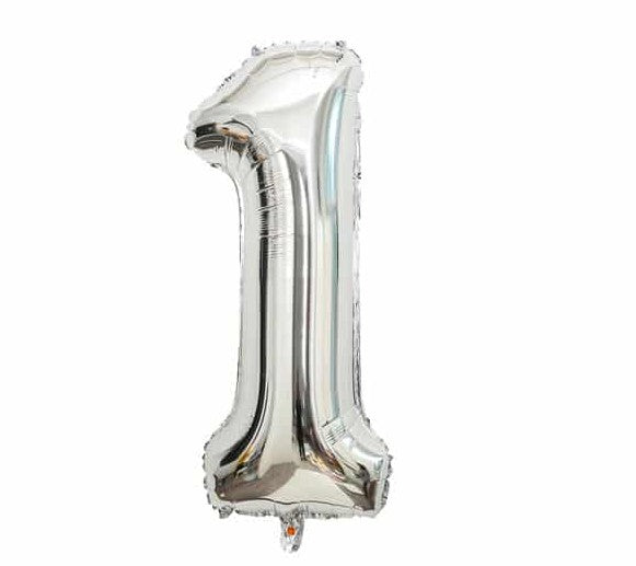 Casey 102cm Silver Balloon Number.1 Retail