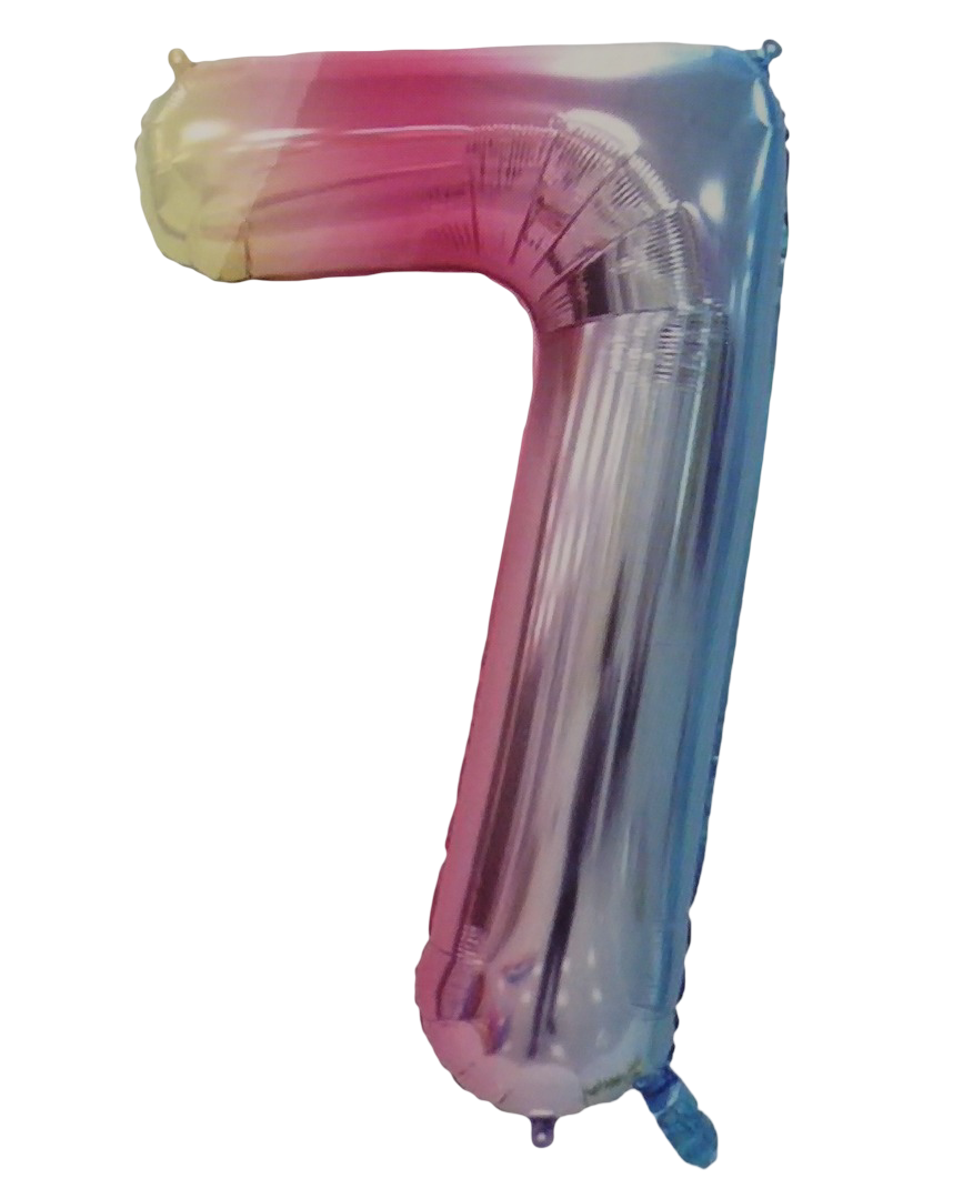 Casey 102cm Rainbow Balloon Number.7 Retail