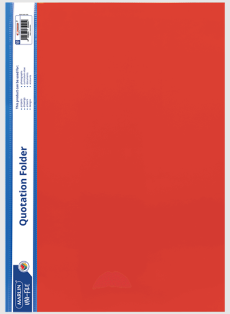 Marlin A4 Red Quotation and Presentation Folder