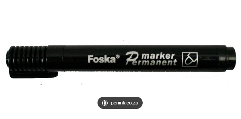 Foska Black Permanent Marker -