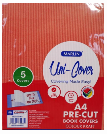 Marlin Kids Precut A4 Red Book Kraft Paper Cover
