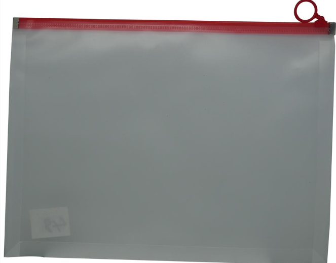 Brainware A4 Clear Carry Folder With Red Easy