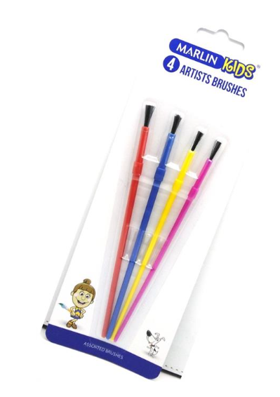 Marlin Artist Brush Set Plastc X4