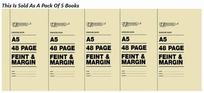 Freedom A5 48 Pages Exercise Book Feint And
