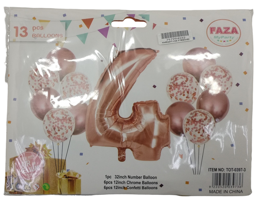 Casey 13pc Rose Gold and White Balloon Set Nr.4