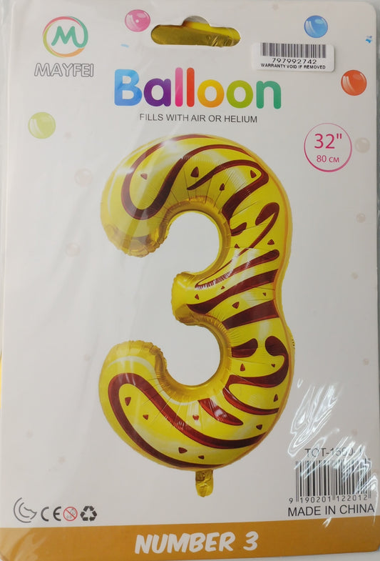 Casey 102cm Donut Balloon Number.3 Retail