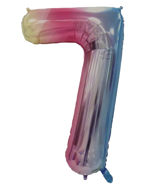 Casey 102cm Rainbow Balloon Number.7 Retail