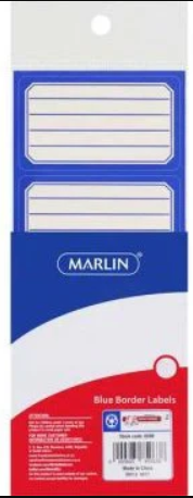 Marlin Colour Border School Labels