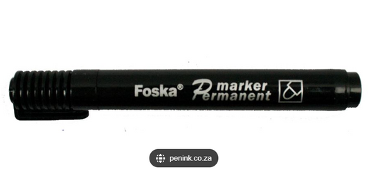 Foska Black Permanent Marker -