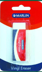 Marlin Vinyl Eraser 60 X 20 X 10mm Single Blister