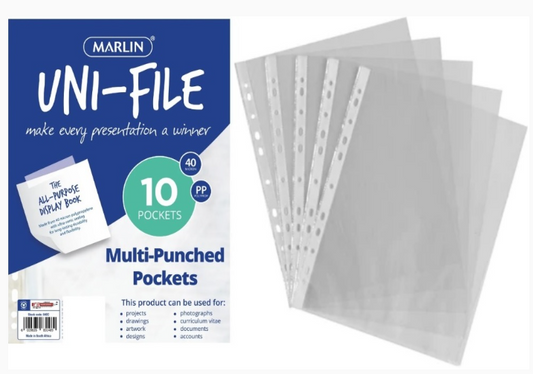 Marlin A4 File Pockets Sleeves 10's