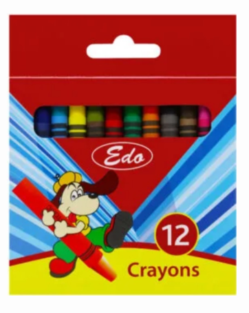 Edo Wax Crayons 8mm Pack Of 12