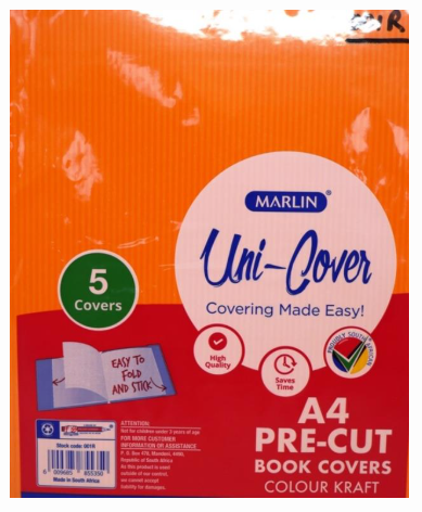 Marlin Kids Precut A4 Orange Kraft Paper Book