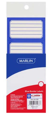 Marlin Blue Border School Labels