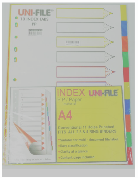 Uni-file Divider plastic tab