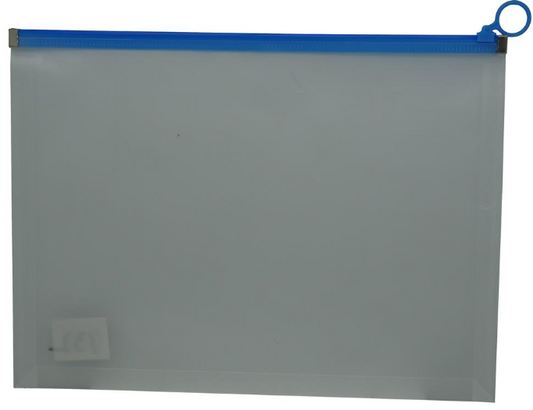 Brainware A4 Clear Carry Folder With Blue Easy