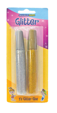Marlin Kids Glitter Glue 10ml 2's