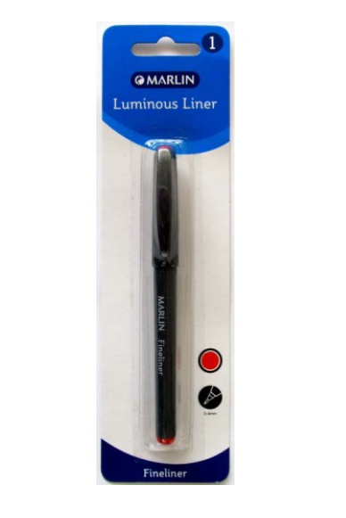 Marlin Precision Fineliner Pens Colour: Red