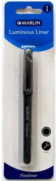 Marlin Precision Fineliner Pens Colour: Black