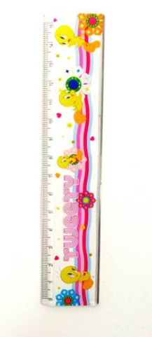 Tweety 15cm Ruler +Steel Cutting Edge