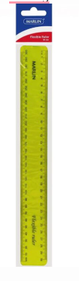 Marlin Flexible 30cm Ruler Yellow