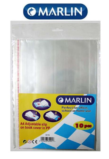 Marlin A4 Slipon Plastic Book Covers 50 micron