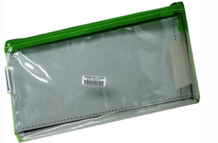 Marlin Clear PVC 23cm Pencil Bag Green Zip 23cm x